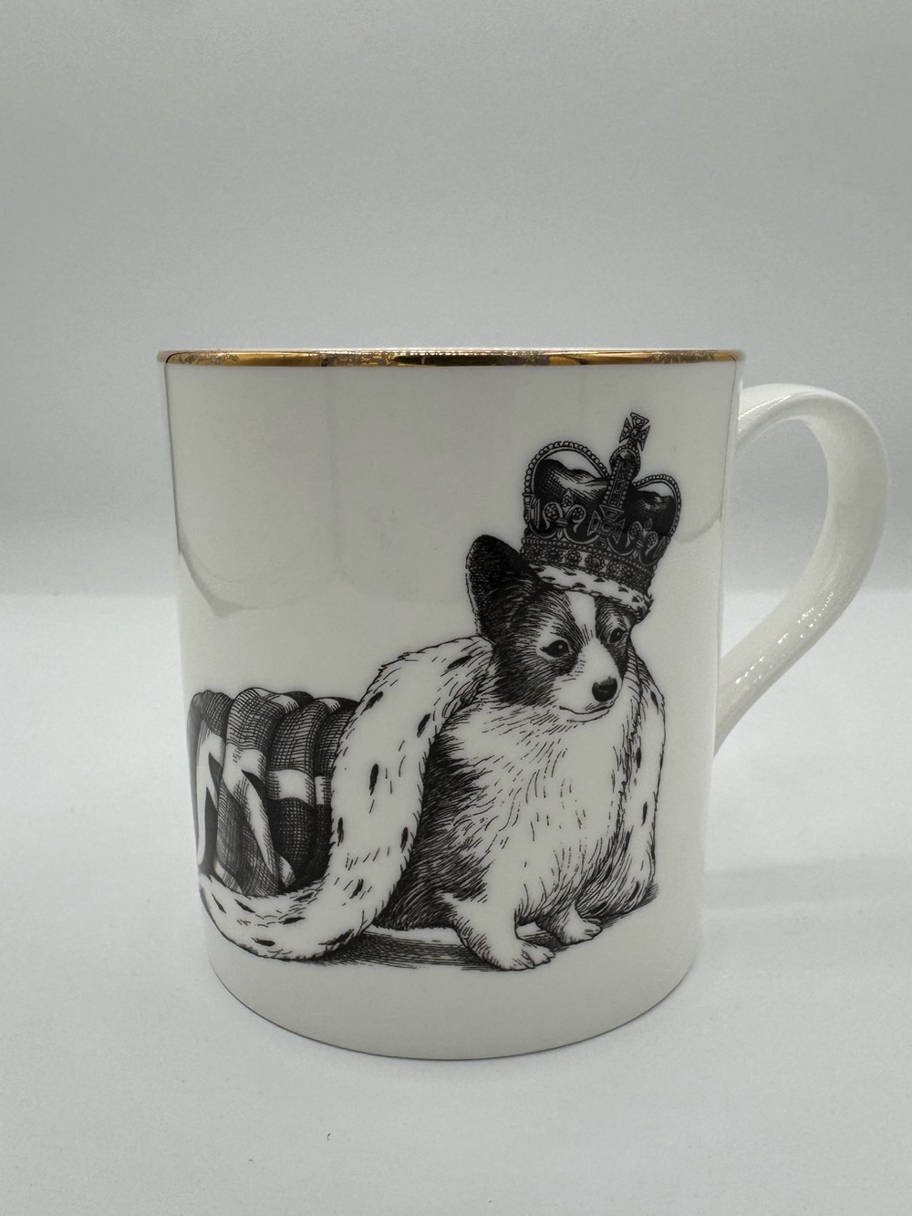 Queen Elizabeth II Platinum Jubilee Corgi Mug by Rory Dobner